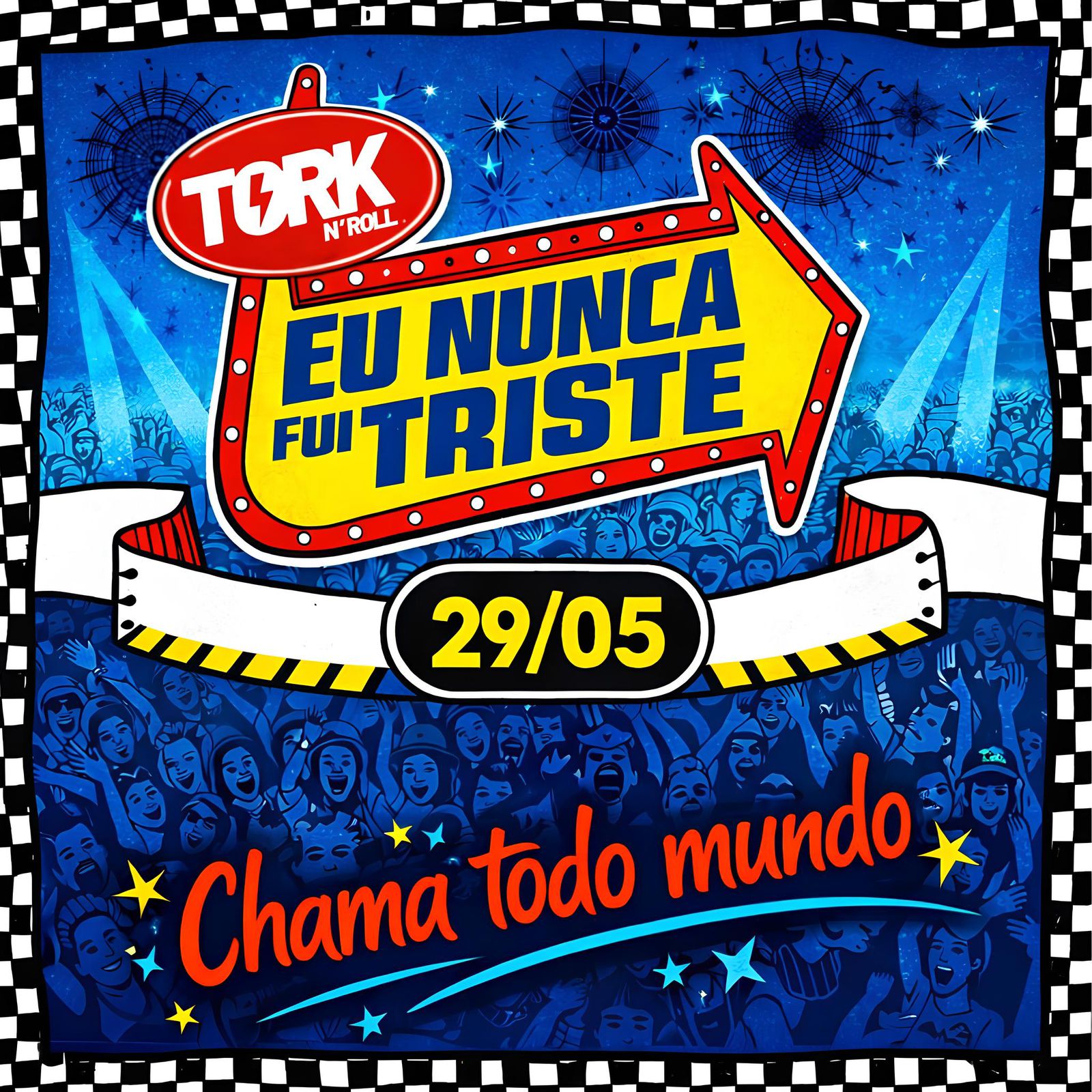 Banner: EU NUNCA FUI TRISTE CURITIBA