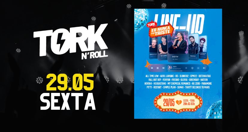 Banner de EU NUNCA FUI TRISTE CURITIBA