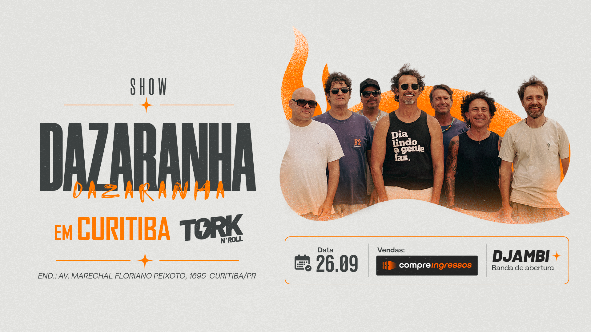 Banner: DAZARANHA EM CURITIBA