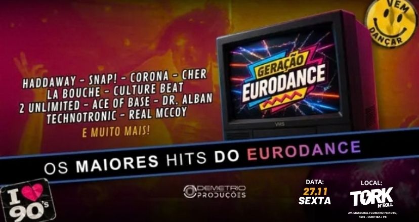 Banner: GERAÇÃO EURODANCE - EDIÇÃO CURITIBA