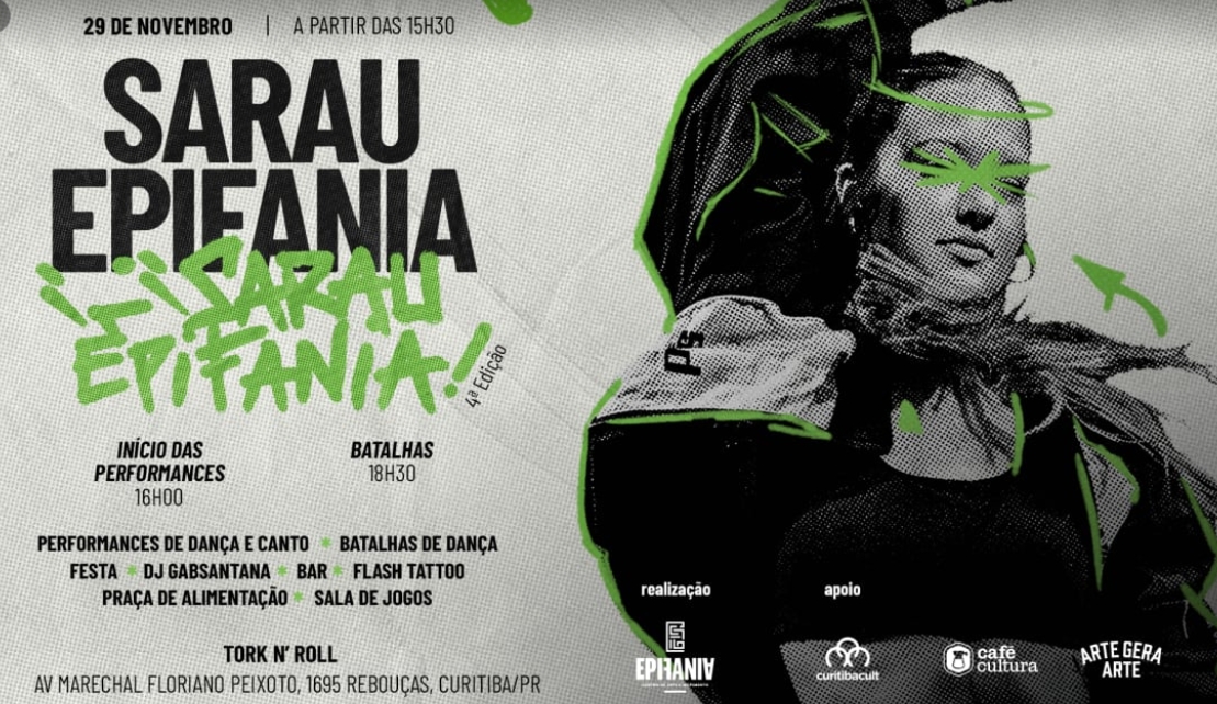 SARAU EPIFANIA 4ª Edição no Tork n' Roll em Curitiba